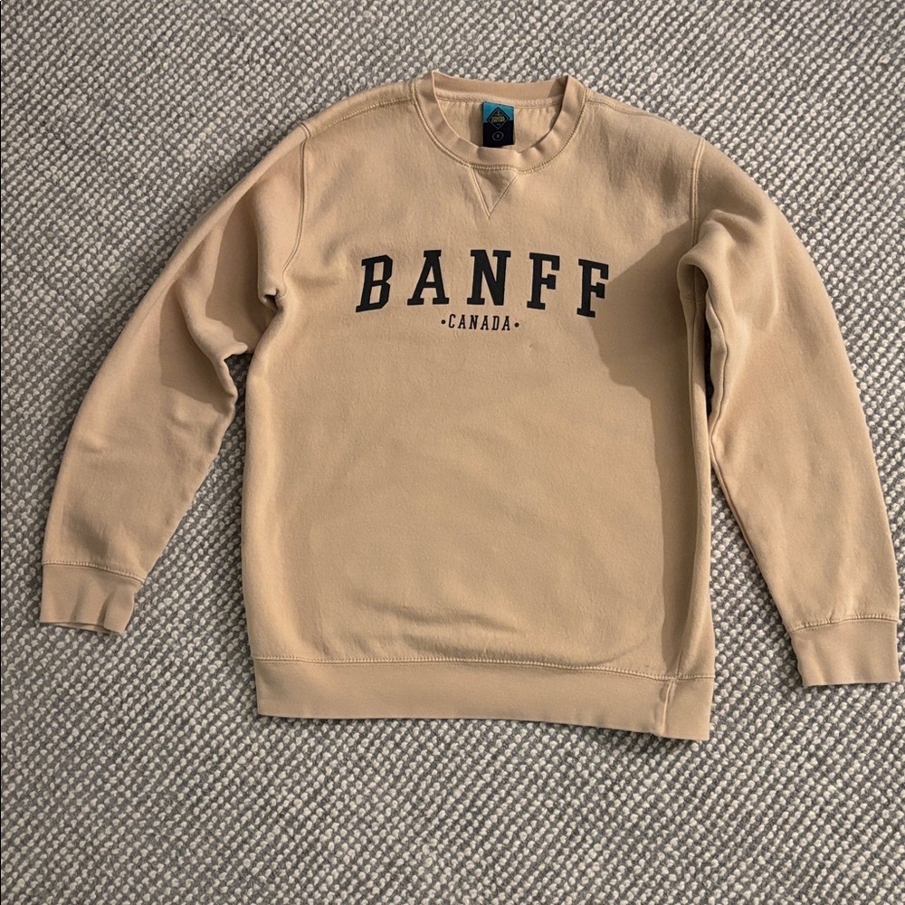 Banff Canada Tan Sweater. Purchased in downtown Banff